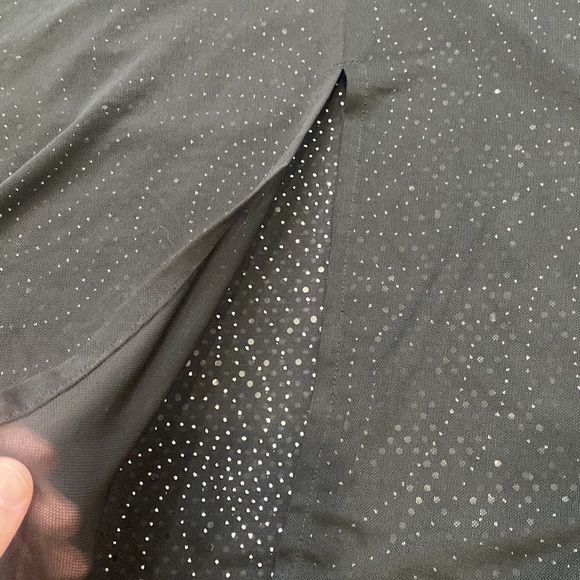 Tanjay Black Sheer With Silver Tone Embellishments - Picture 5 of 13